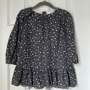 Zara Baby Grey & White Dress Size 2/3